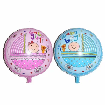

KUWANLE 10pcs/lot 18inch Baby Boy/Girl Balloon Baby Stroller Aluminium Foil Helium Balloons Baby Shower Party Decoration Toys