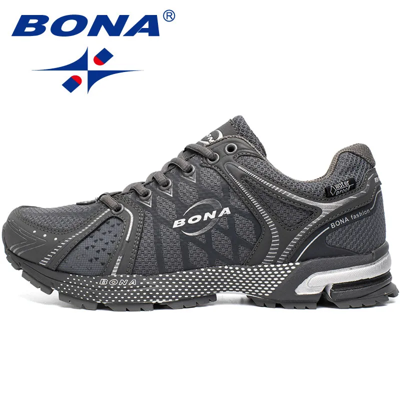 BONA New Popular Style Men Running Shoes Lace Up Athletic Shoes Outdoor Walkng jogging Sneakers Comfortable Fast Free Shipping
