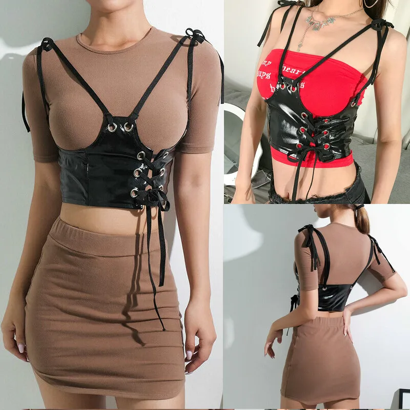 

2019 Fashion Women PU Leather Bandage Black Waist Belt Waist Band Punk Waist Belts