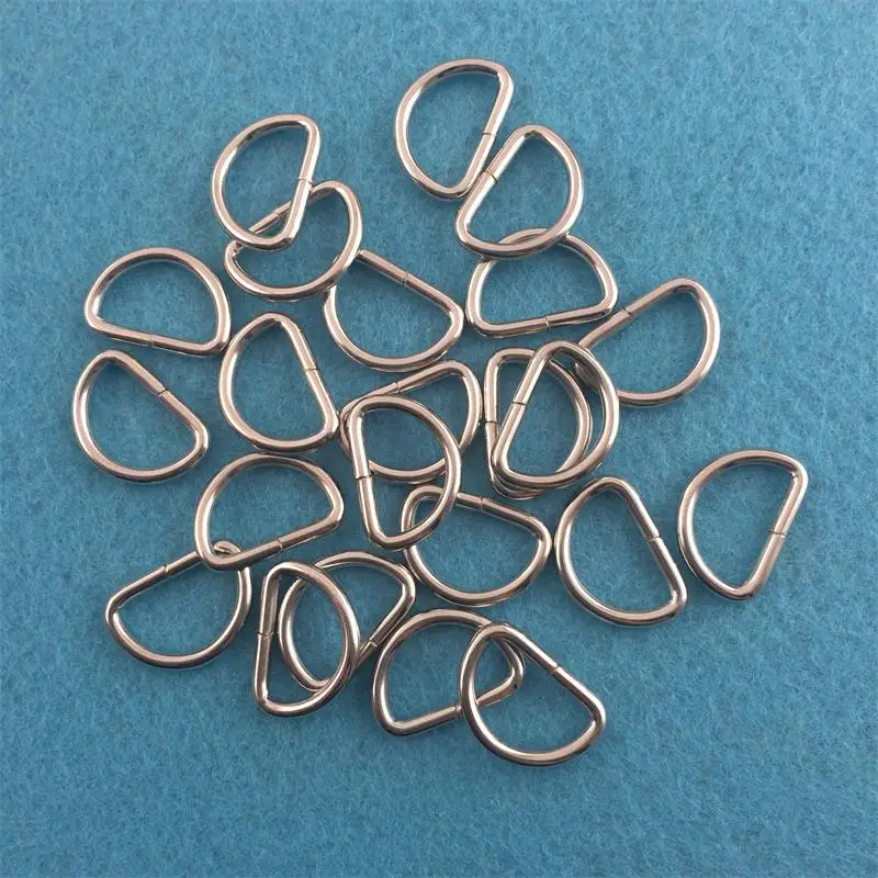 100pcs 12mm D Shaped buckle Sewing Accessories Silver Fit DIY Jewelry