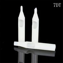 7DT профессиональные одноразовые 50 шт белый пластиковый стерильный татуировки Советы Новые наконечники для татуировки насадки трубки для иглы татуировки машины