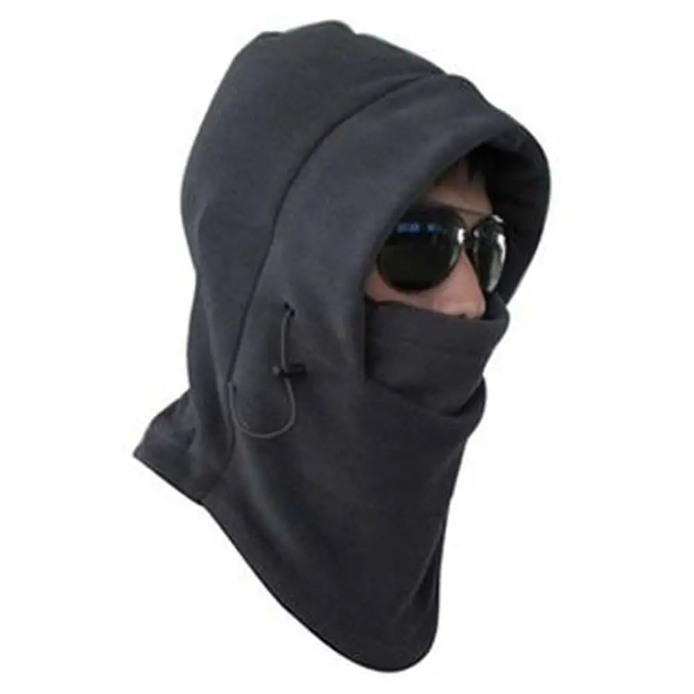Горячая Тепловая флисовая шапка Swat ветровая зимняя фиксатор маска для лица унисекс шапка темно-серая согревающая для мужчин или женщин