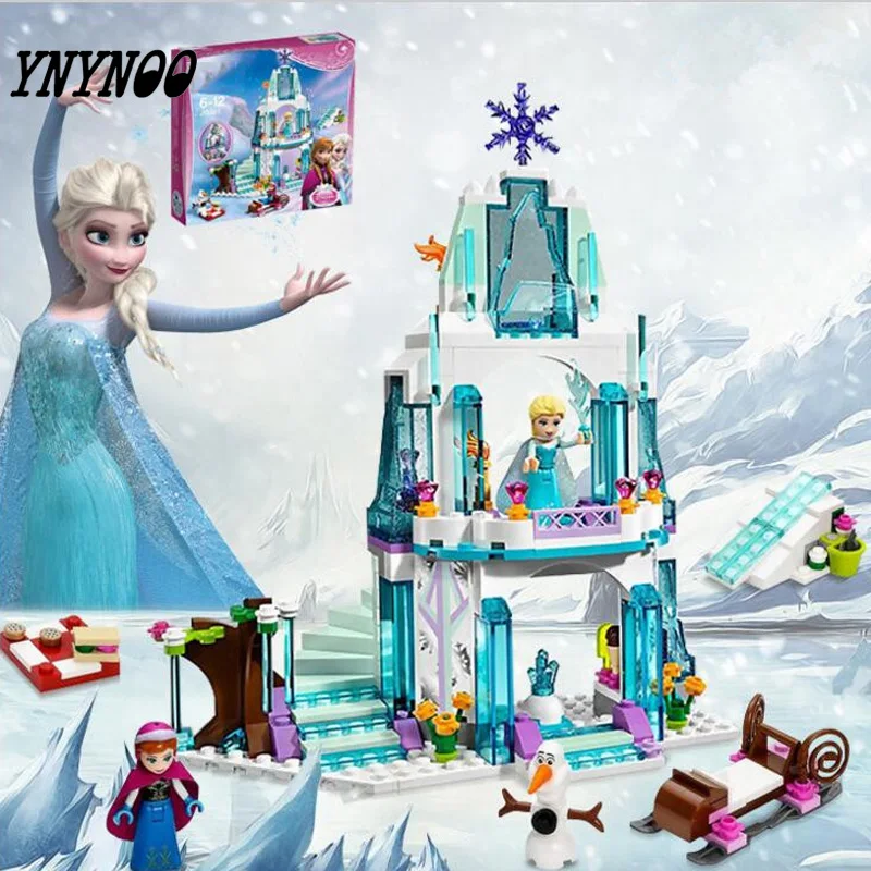 

316pcs Color Dream Princess Elsa Ice Castle Princess Anna Set Model Building Blocks Gifts Toys Compatible Legoingly Friends