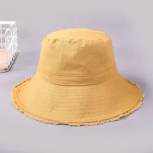 Летние унисекс Панамы ведро Реверсивные складные Твердые хлопковые рыбацкие Шляпы Открытый шляпа путешествия открытый солнцезащитные шапки головные уборы для мужчин и женщин