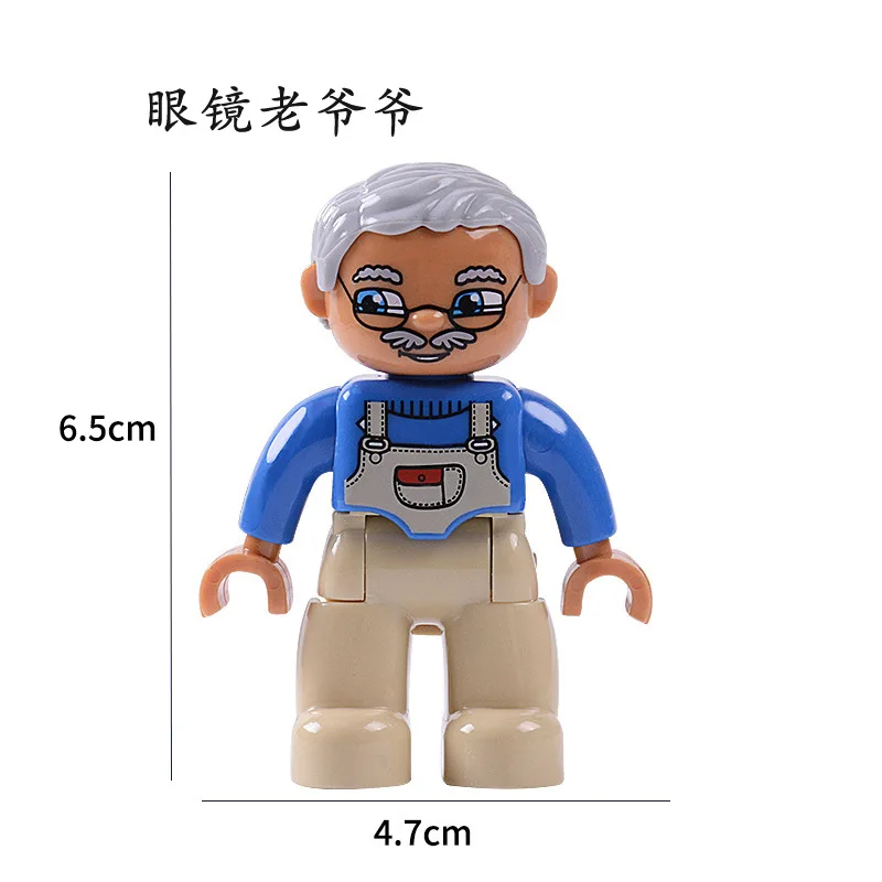 Big Size Action Figures City Princess Pirate Policemen Family Series  Building Blocks Compatible LegoINGS Duploes Education Toys for children (19)
