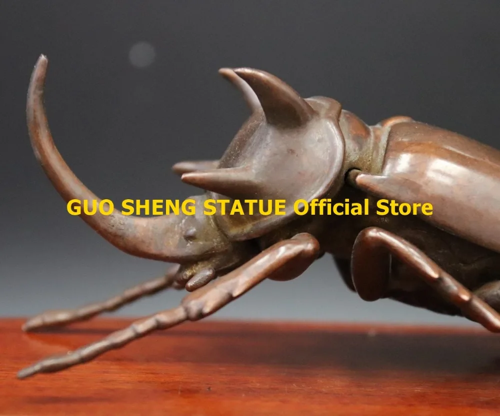 collect red copper hand carving Beatles statue craft