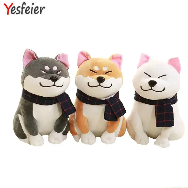 

Wholesale lovers scarf dog plush toys Shiba Inu dog cloth doll birthday gift for Children 2017 New Style 25/45cm