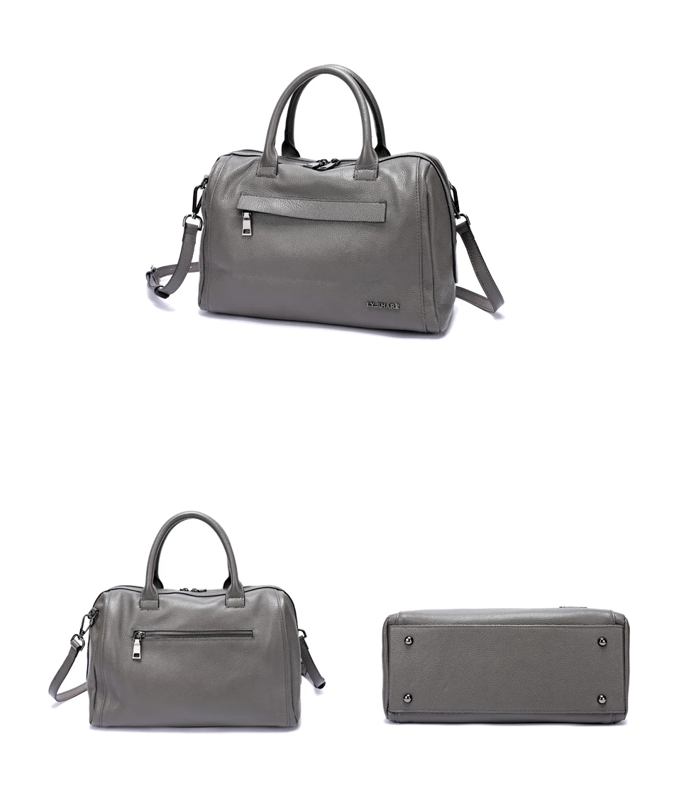 Ly. shark couro genuíno bolsa de ombro
