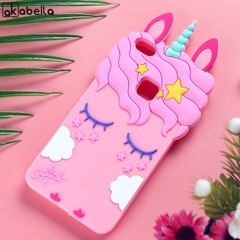 

3D Cute Unicorn Case For Huawei P10 P9 P8 Lite 2017 Mate 10 Lite Cases P Smart Silicone Cover For Y5 Y6 II Y3 Y7 Prime 2018 2017