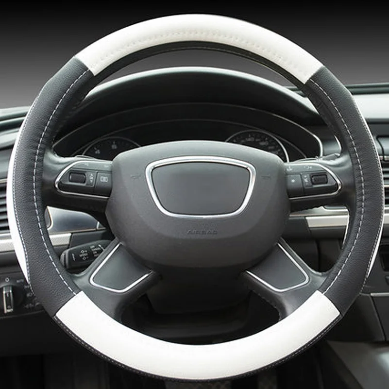 Универсальный Автомобильный руль кожаный чехол 38 см для Ford Focus 2 3 Mondeo MK3 Explorer Fiesta