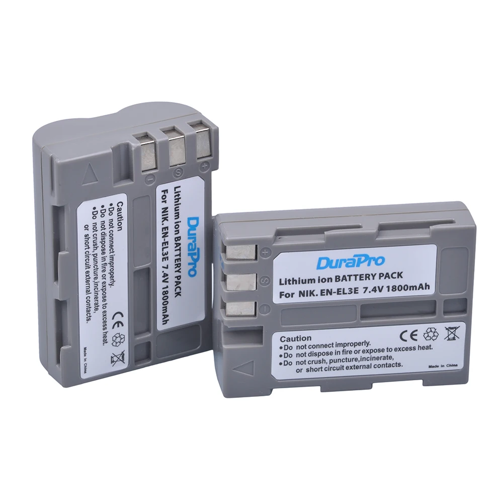 DuraPro – batterie pour appareil photo numérique, 2 pièces, pour Nikon D300S D300 D100 D200 D700 D70S D80 D90 D50