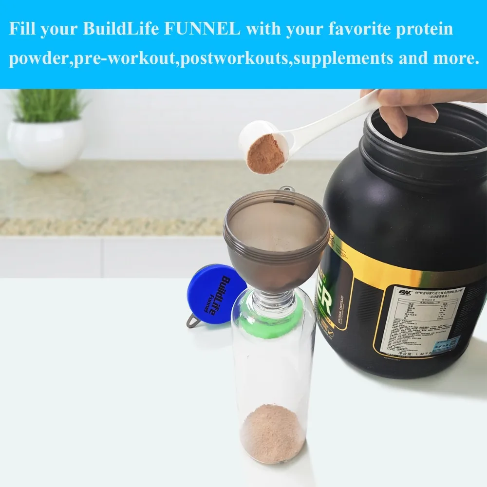 BuildLife портативный контейнер для Протеиновой пудры, многофункциональная коробка для хранения сывороточного белка, бутылка для шейкера, 4 упаковки, BPA бесплатно