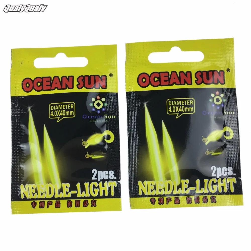 

20Pcs (10 packs ) 4.0X40MM Sharp Pointed Needle Soft Lures Fishing Light Lighting Glow Sticks Tackle