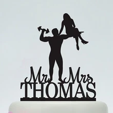 На заказ блестящие свадебные топперы для торта, мускулы, мужчины и красота, птички и жених силуэт с цветом девушки на выбор