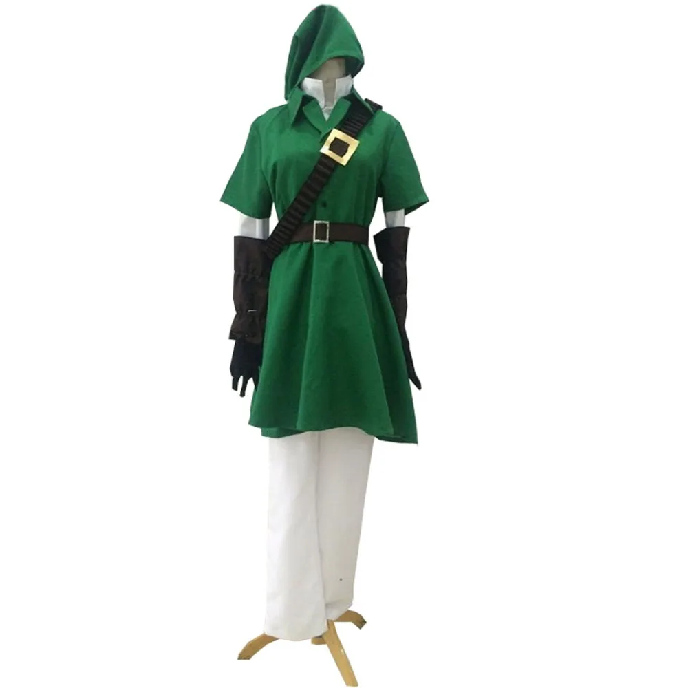 

2018 Anime The Legend of Zelda Zelda Link Cosplay Halloween Party Costume Fighting Uniform Full Set Customized Size