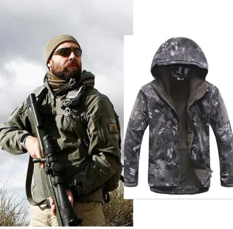 

Outdoor Sport Softshell Jackets Or Pants Men Hiking Hunting Clothes TAD Camouflage Military Tactical Sets Camping Hunting Jacket