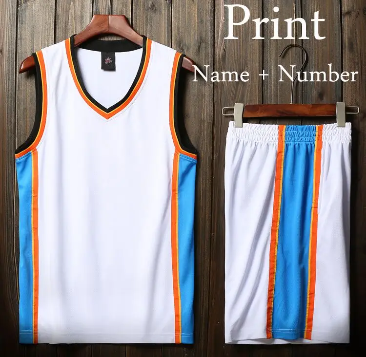 Корзина рубашка, баскетбольные майки колледжа, camiseta baloncesto hombre, спортивные мужские шорты для занятия баскетболом, пользовательское имя номер Детская форма - Цвет: B Print Name Number