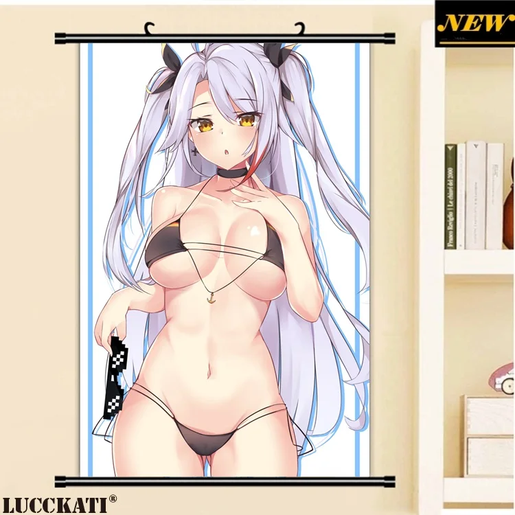 40X60 см Azur Лейн Bilan Hangxian prinz eugen бикини cameltoe сексуальный мультфильм аниме Настенная