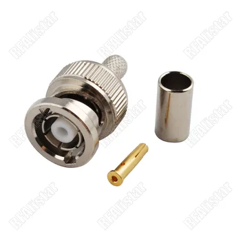 

30 Pieces RP-BNC Male Plug (female pin) Crimp For RG58 RG142 LMR195 RG400 Cable RF Connector