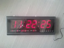 HT4819SM-3,Free Shipping,Aluminum Large Digital LED Wall Clock ,Big Watch Modern Design,Digital clock! Led electronic calendar