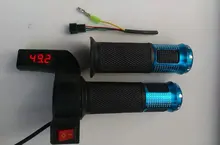twist throttle accelerator 12-100v with led digital display battery indicator & on-off switch for ebike scooter mtb tricycle