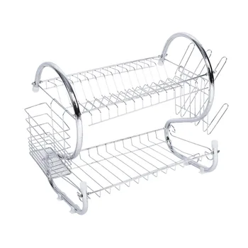 

1Pc New Design 2 Tiers Home Kitchen Dish Plate Bowl Cup Drying Rack Drainer Holder Organizer