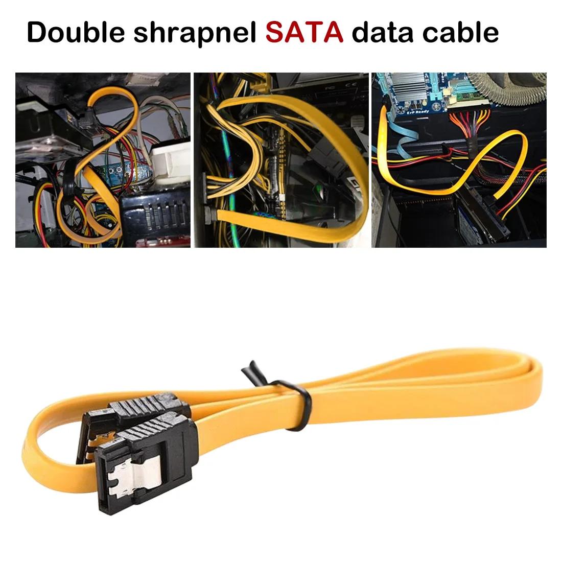 

High Speed 40cm Serial ATA SATA 3 RAID Data HDD Hard Drive Disk Signal Cables Yellow Red Straight SATA Data Cable