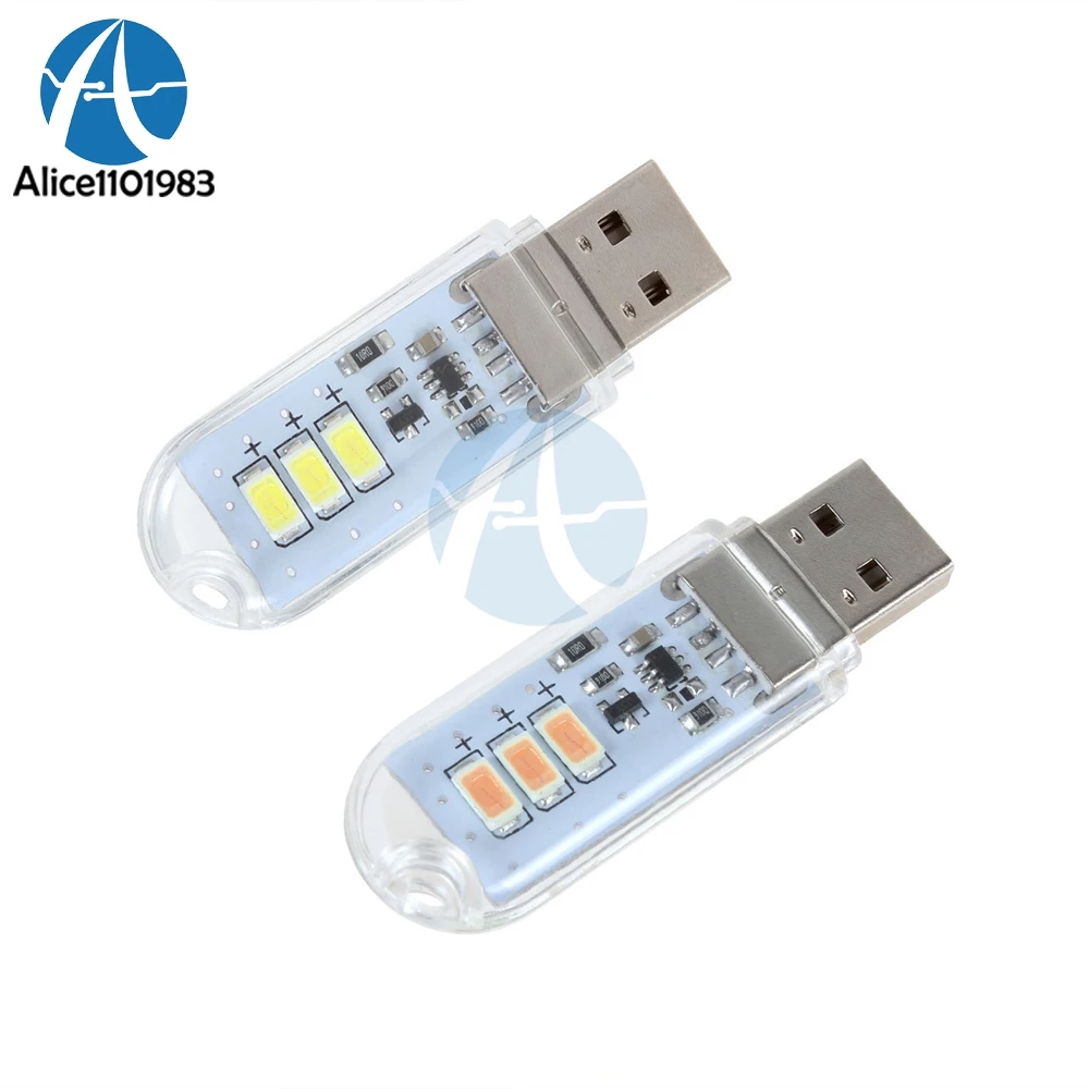 1 Pcs Mini USB LED lampe Buch lichter 3 LEDs 5730 SMD 1,5 w Camping Lampe Nachtlicht Für PC Laptops notebook Lesen Nacht licht Neue