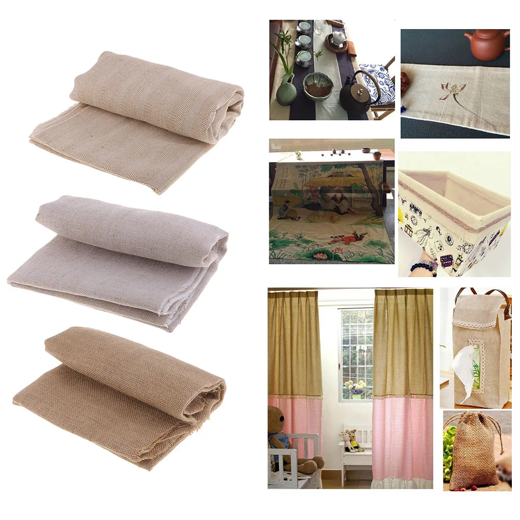 

1 Meter Hessian Jute Burlap Fabric for Party Hessian Table Cloth, Curtains, Dust Covers, Tea Seats