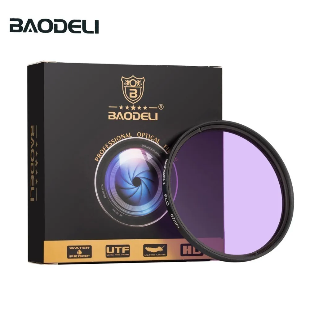 

BAODELI Dslr Lens Filtro FLD Filter Concept 49 52 55 58 62 67 72mm 77 82 mm For Camera Canon Nikon D5300 Sony A6000 Accessories