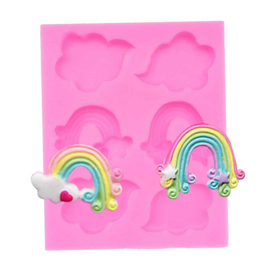1 Piece Rainbow Cloud Shape Silicone Mold Fondant Mold