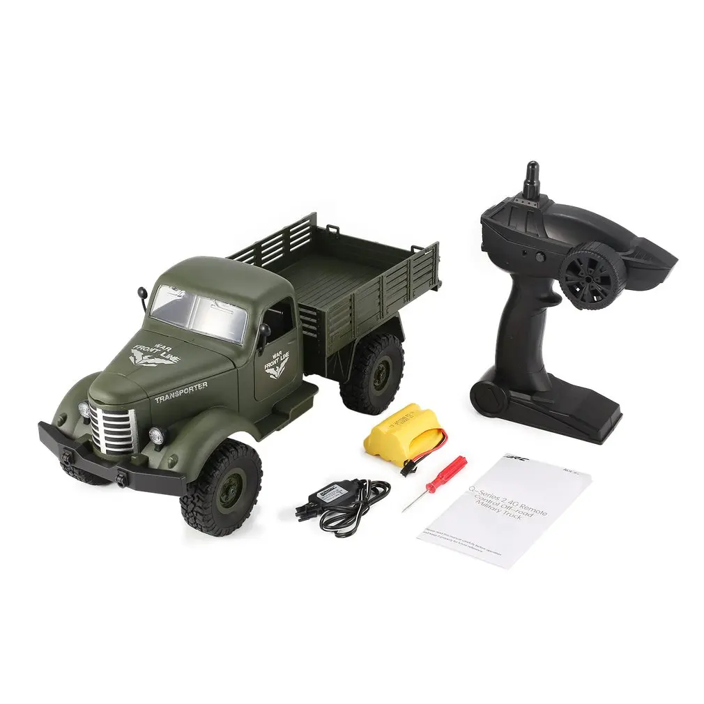 

JJRC Q61 1:16 RC Truck Remote Control 2.4G 6WD Tracked Off-Road Military Truck RTR Toys for Children radio-controlled Truck Toy