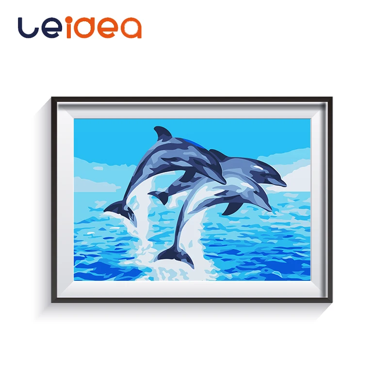 

Painting By Numbers Dolphin Lovers Romantic Animals Painting By Numbers On Canvas Coloring By Numbers For Home Decor