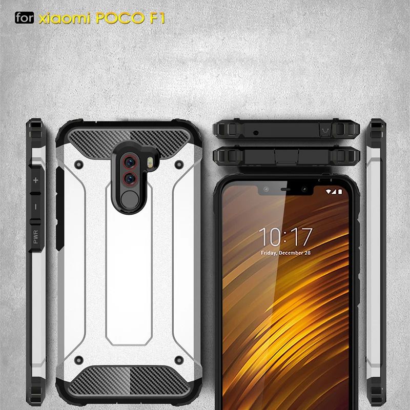 Чехол для Xiaomi Pocophone F1 жесткий прочный Poco Mi гибридный защитный чехол телефона