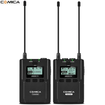 

COMICA CVM-WM200A/C UHF 96-channels Metal Wireless Mono/Stereo Lavalier Interview Microphone 120m smooth recording for Canon Nik