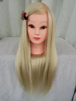 

Free Shipping!! Fashionable Long White Hair Mannequin Training Head Wig Head On Sale