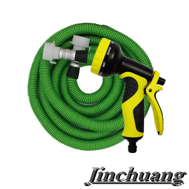  [2019 Upgraded]25 ft-100ft Non-Kink Expandable Garden Hose, 10-Pattern Spray Nozzle Included