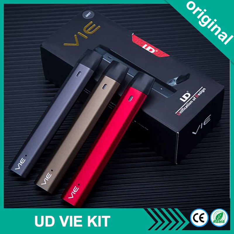 

Original UD VIE KIT Eletronic Cigarette vape pen VIE Refillable 1ml Pod mod Battery 300mAh vaporizer e cigarette Starter Kit