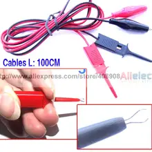 10 шт./лот крокодил Тесты Hook Cable Grabbers зонды IC 1 м