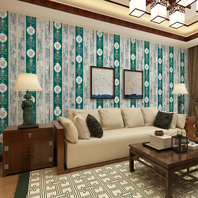 Beibehang Retro Europese Stijl Grote Nonwovens Behang Groene ... Beibehang Retro Europese Stijl Grote Nonwovens Behang Groene ...
