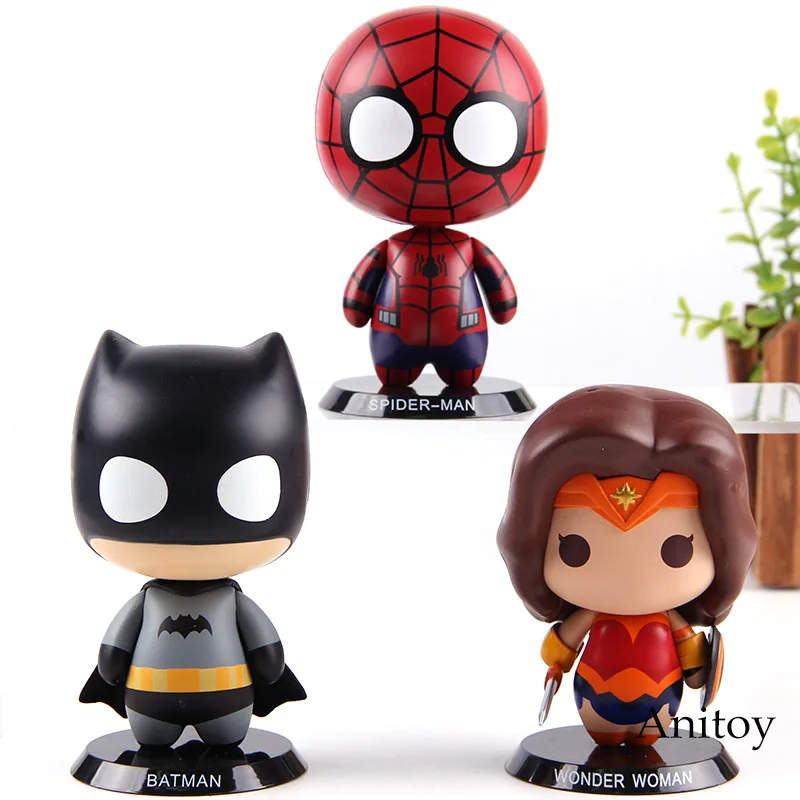 

DC Marvel Action Figure Spiderman Batman Wonder Woman PVC Figurine Spider Man Collection Model Toys for Boys