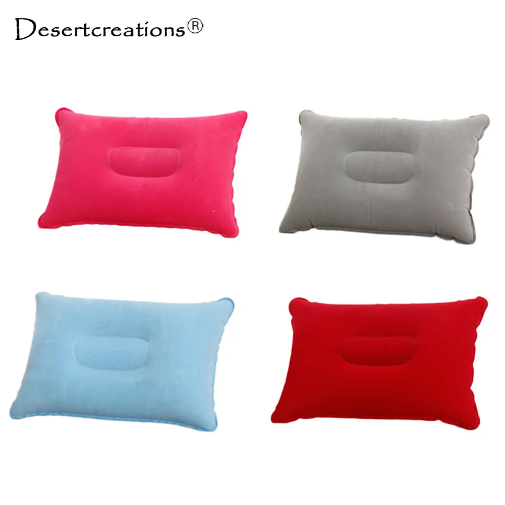 

Portable Outdoor Inflatable Pillow Sleeping Gear Inflated Compressed Folding Non-slip Suede Fabric Travel Office Pillow