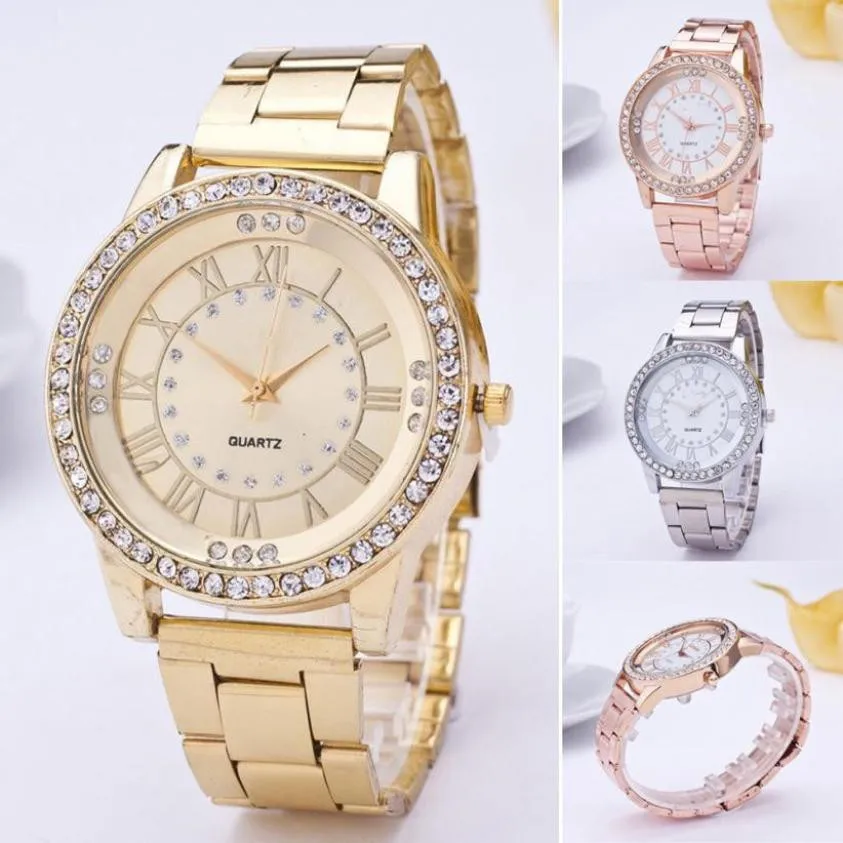 

Relojes Hombre 2018 Women's Men's Crystal Rhinestone Stainless Steel Analog Quartz Wrist Watch Mens Watches Top Brand Luxury