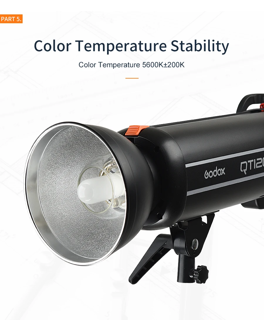Godox QT1200II QT1200IIM 1200WS GN102 1/8000 s Высокоскоростная синхронизация Встроенный 2,4 г безпроволочная X система с лампочкой проблесковый маячок