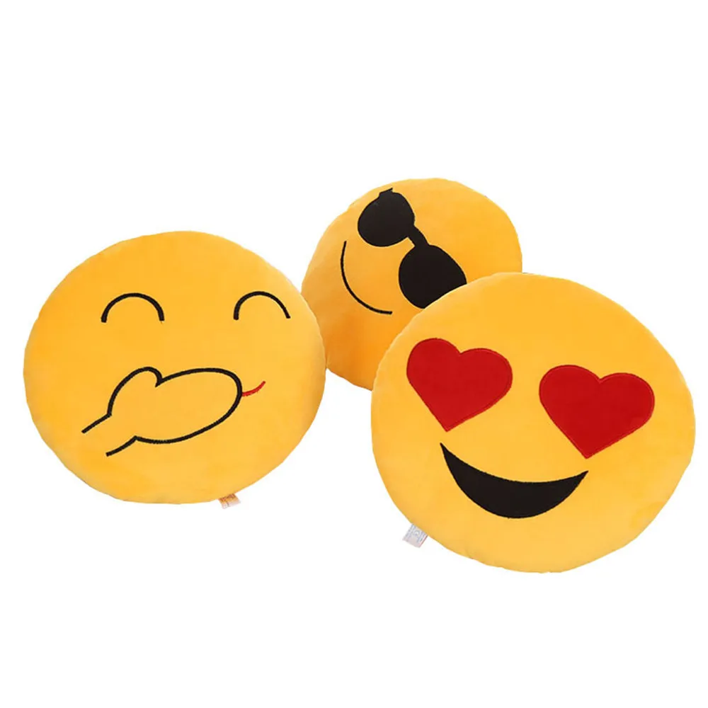 Kawaii мягкие смайлики Emoji мягкая плюшевая подушка для куклы Чехол наволочка Vogue