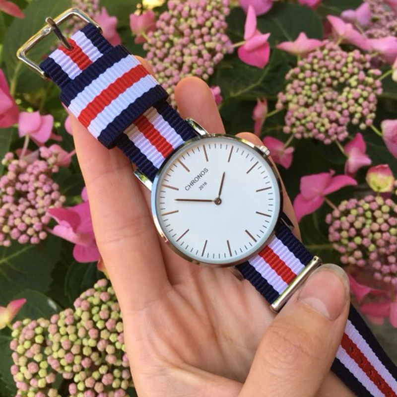 Часы CHRONOS ультратонкие кварцевые часы с простой нейлоновой лентой модные