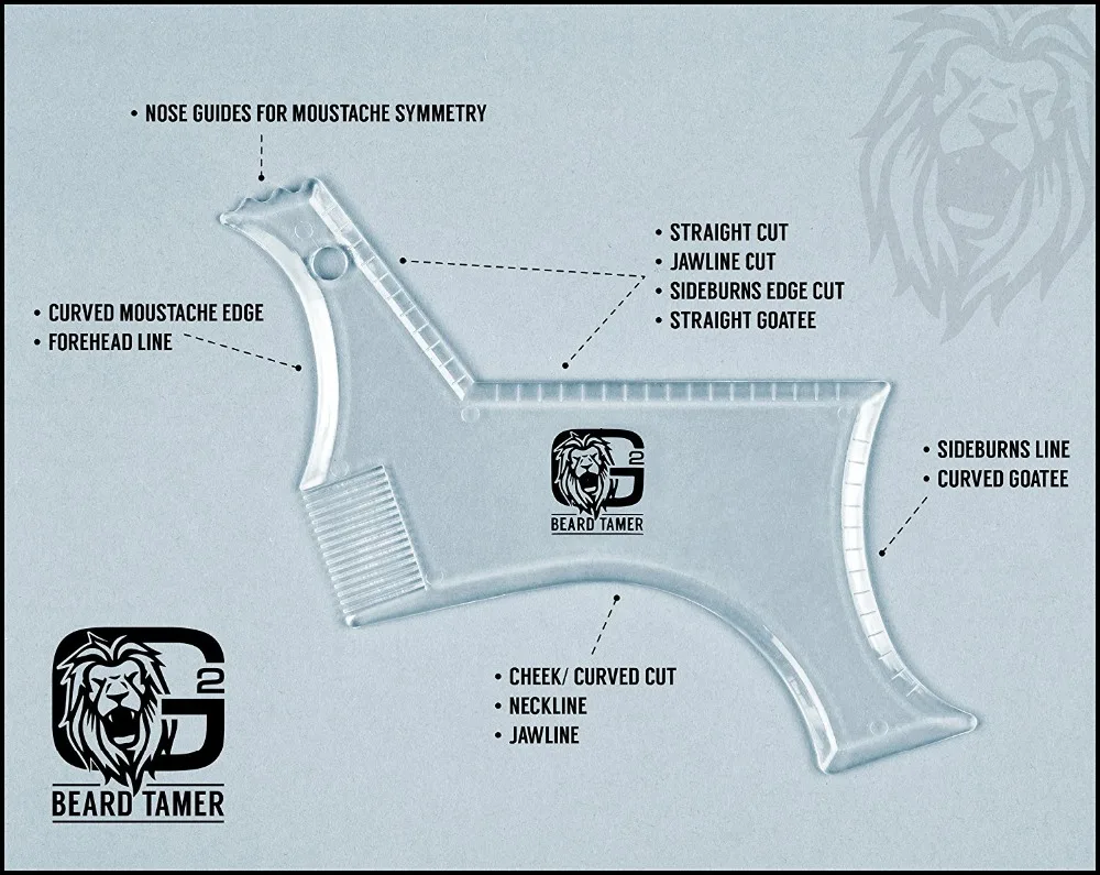 Новое поступление, шаблон для укладки бороды, трафарет для волос, гребень для бороды для мужчин, легкий и гибкий, подходит для всех-в-одном, инструмент для формирования бороды