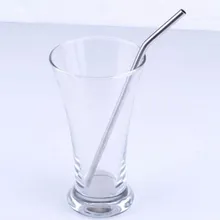 100 шт./лот DHL FedEx 6 мм Экологичные соломинки из нержавеющей стали смузи многоразовые полировочные соломинки