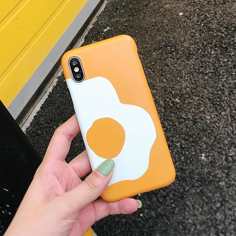 

Funny Omelet Egg Case For iPhone 11 Pro Max 6 6S 7 8 Plus Soft TPU Silicone Matte Frosted Case for iPhone XS Max XR X Back Cover