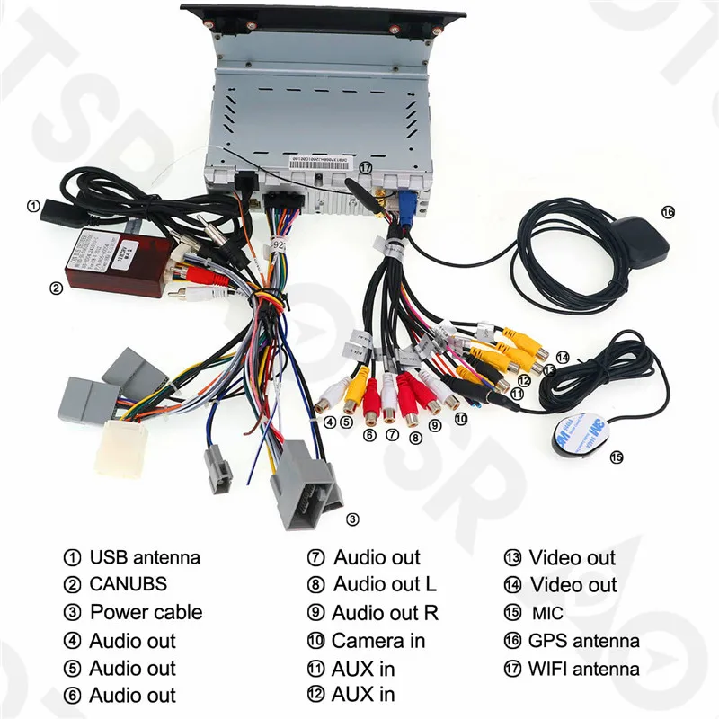 Sale Aotsr Android 8.1 Quad core GPS navigation Car DVD Player For Honda Pilot 2009-2012 multimedia 2 din radio recorder stereo wifi 4